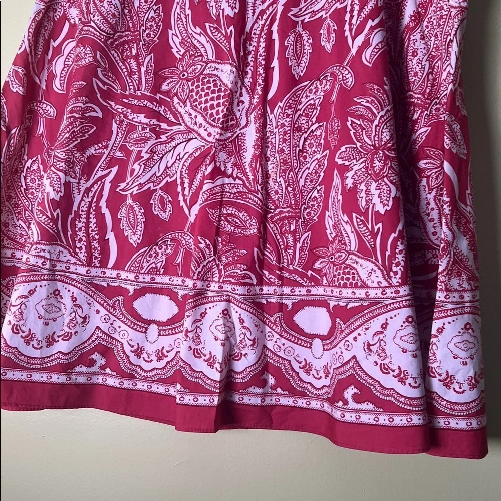 Talbots Red and White A-Line Skirt